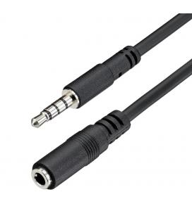 Cable mini jack 3.5mm startech 1m - macho - hembra - negro