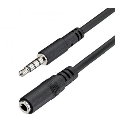 Cable mini jack 3.5mm startech 1m - macho - hembra - negro