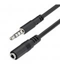 Cable mini jack 3.5mm startech 1m - macho - hembra - negro