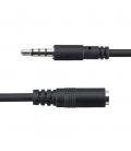 Cable mini jack 3.5mm startech 1m - macho - hembra - negro