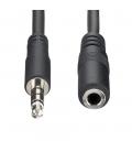 Cable mini jack 3.5mm startech 1m - macho - hembra - negro