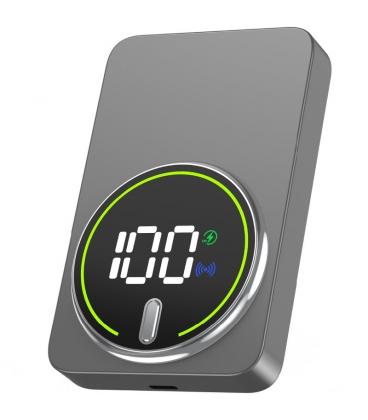 Powerbank 10000mah leotec lepoww20w10g/ 20w/ wireless/ gris/ incluye cable usb tipo-c