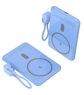 Powerbank 5000mah leotec lepoww20w5b/ 20w/ wireless/ azul/ incluye cable usb tipo-c