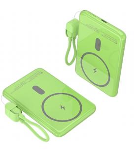 Powerbank 5000mah leotec lepoww20w5g/ 20w/ wireless/ verde/ incluye cable usb tipo-c