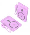 Powerbank 5000mah leotec lepoww20w5p/ 20w/ wireless/ púrpura/ incluye cable usb tipo-c