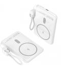 Powerbank 5000mah leotec lepoww20w5w/ 20w/ wireless/ blanca/ incluye cable usb tipo-c
