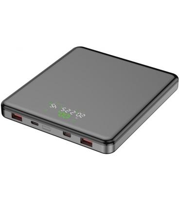 Powerbank 20000mah leotec lepow100w20g/ 100w/ gris/ incluye cable usb tipo-c