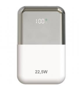 Powerbank 10000mah leotec lepow22w10ws/ 22.5w/ blanco y plata/ incluye cable usb tipo-c