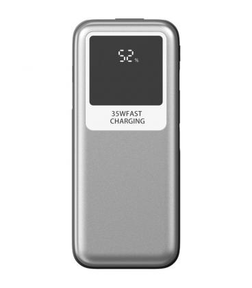Powerbank 10000mah leotec lepow35w10s/ 35w/ plata y gris/ incluye cable usb tipo-c y lightning