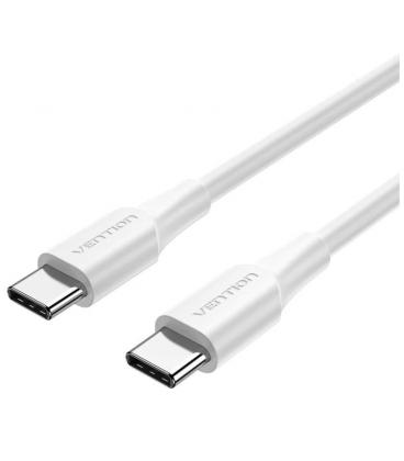 Cable usb 2.0 tipo-c 3a vention taxwd/ usb tipo-c macho - usb tipo-c macho/ hasta 60w/ 480mbps/ 50cm/ blanco