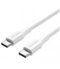 Cable usb 2.0 tipo-c 3a vention taxwd/ usb tipo-c macho - usb tipo-c macho/ hasta 60w/ 480mbps/ 50cm/ blanco