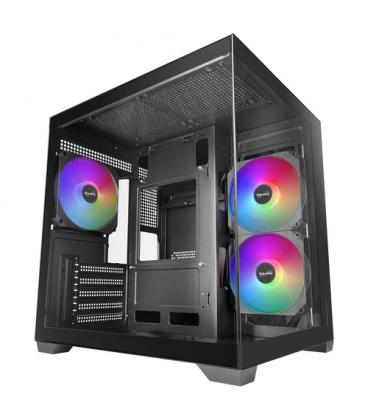 Caja ordenador mars gaming mc - view3 matx argb cristal templado negra