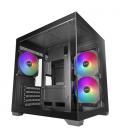 Caja ordenador mars gaming mc - view3 matx argb cristal templado negra