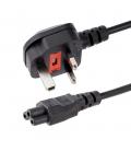 Cable bs1363 a c5 startech 1m - macho - hembra - negro