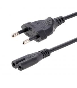 Cable cee7 - 16 a c7 startech 1m - macho - hembra - negro