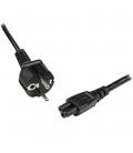 Cable schuko a c5 startech 1m - macho - hembra - negro