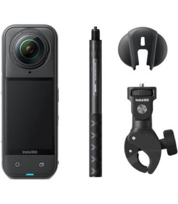 Cámara digital deportiva insta360 x5 vista múltiple motero kit/ 8k/ ángulo de visión 360º/ negra