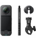 Cámara digital deportiva insta360 x5 vista múltiple motero kit/ 8k/ ángulo de visión 360º/ negra