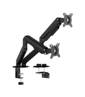 Soporte de mesa con contrapeso para 2 monitores aisens dt32tsr-451/ giratorio/ inclinable/ hasta 9kg