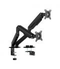 Soporte de mesa con contrapeso para 2 monitores aisens dt32tsr-451/ giratorio/ inclinable/ hasta 9kg