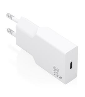 Cargador de pared gan aisens a110-1001/ 1xusb tipo-c/ 30w/ blanco
