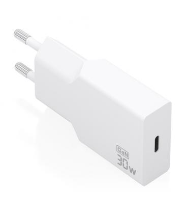 Cargador de pared gan aisens a110-1001/ 1xusb tipo-c/ 30w/ blanco