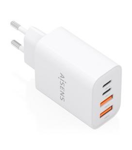 Cargador de pared gan aisens a110-1027/ 2xusb tipo-c/ 2xusb/ 32w/ blanco
