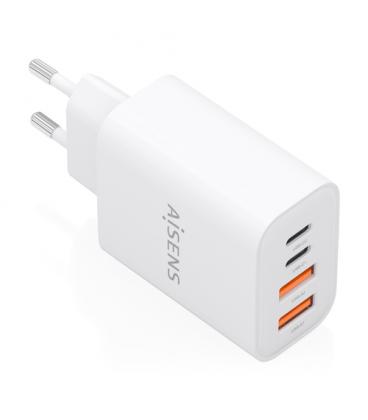 Cargador de pared gan aisens a110-1027/ 2xusb tipo-c/ 2xusb/ 32w/ blanco
