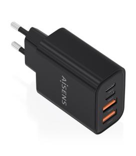 Cargador de pared gan aisens a110-1028/ 2xusb tipo-c/ 2xusb/ 32w/ negro