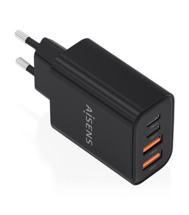 Cargador de pared gan aisens a110-1028/ 2xusb tipo-c/ 2xusb/ 32w/ negro