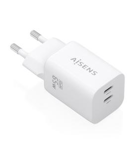 Cargador de pared gan aisens a110-1029/ 2xusb tipo-c/ 65w/ blanco