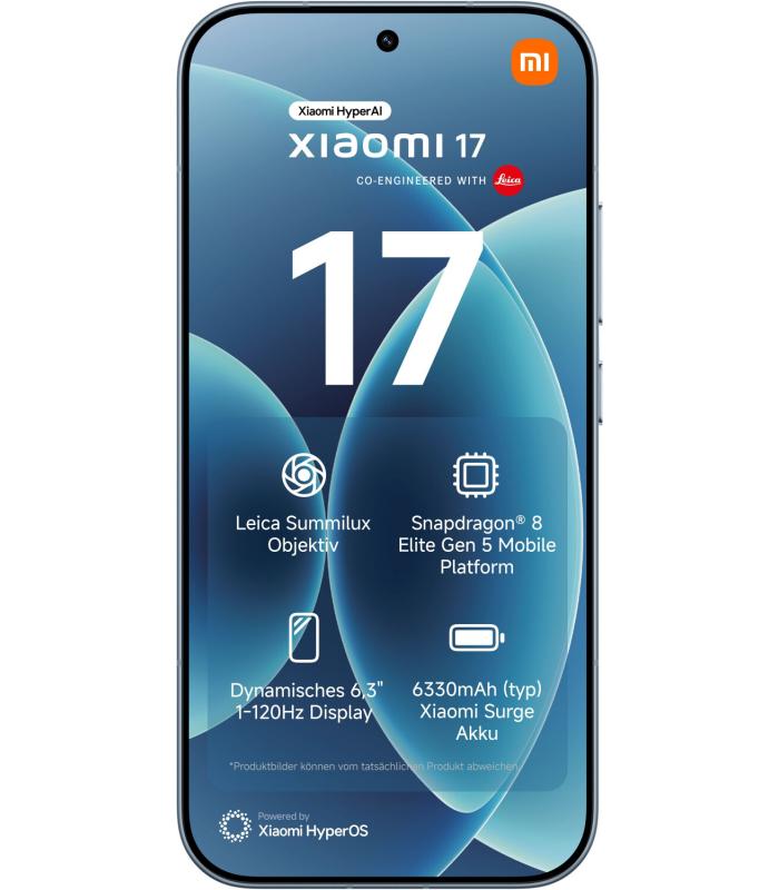 Smartphone xiaomi 17 12gb/ 512gb/ 6.3'/ 5g/ azul
