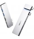 Docking usb tipo-c vention tpshb/ 1xhdmi 4k/ 2xusb/ 2xusb tipo-c/ 1xthunderbolt/ 1xusb tipo-c pd/ gris
