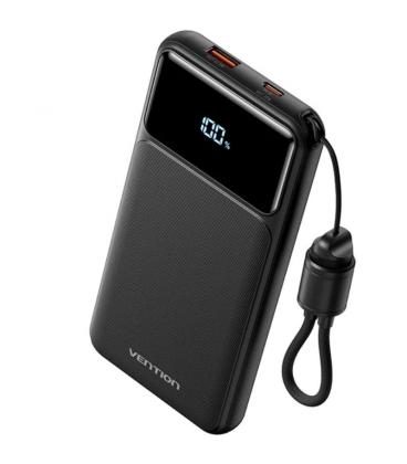 Powerbank 10000mah vention xgyb0-39-ty/ 22.5w/ negro/ incluye cable usb tipo-c