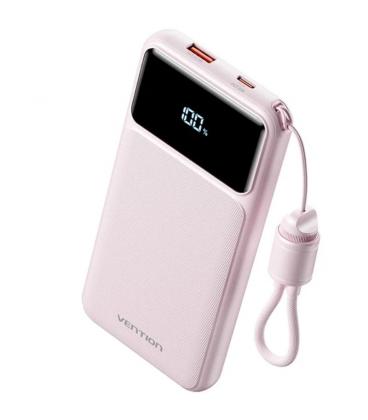 Powerbank 10000mah vention xgyp0-39-ty/ 22.5w/ rosa/ incluye cable usb tipo-c