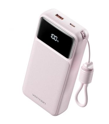 Powerbank 20000mah vention xgyp0-40-ty/ 22.5w/ rosa/ incluye cable usb tipo-c
