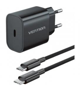 Cargador de pared vention g17b0-eu/ 1xusb tipo-c + cable lightning/ 20w