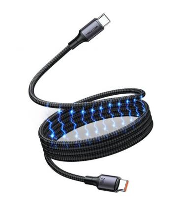 Cable magnético usb 2.0 tipo-c 5a vention tsabg/ usb tipo-c macho - usb tipo-c macho/ hasta 240w/ 480mbps/ 1.5m/ negro