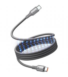 Cable magnético usb 2.0 tipo-c 5a vention tsajg/ usb tipo-c macho - usb tipo-c macho/ hasta 240w/ 480mbps/ 1.5m/ titanio