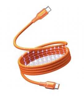 Cable magnético usb 2.0 tipo-c 5a vention tsaof/ usb tipo-c macho - usb tipo-c macho/ hasta 240w/ 480mbps/ 1m/ naranja