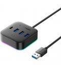 Hub usb 3.0 vention chzbc/ 3xusb/ 1xusb tipo-c/ 1xusb tipo-c pd