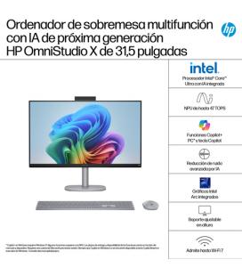 Ordenador all in one hp omnistudio ai 32 - c1010ns 31.5 pulgadas ultra 7 258v - 32gb - ssd 1tb - w11h - plata