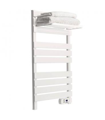 Yoevu - kit radiador toallero 500 | 1500 w mas repisa extra con ganchos - color blanco