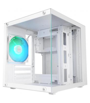 Caja ordenador mars gaming mc - cubew matx argb cristal templado blanca