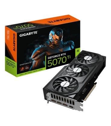 Tarjeta grafica gigabyte rtx 5070 ti windforce oc v2 16gb gddr7 - 3x dp - 1x hdmi pci express 5.0
