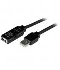 Cable usb tipo a startech 20m - macho - hembra - negro