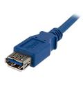Cable usb tipo a startech 1m - macho - hembra - azul