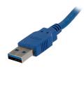 Cable usb tipo a startech 1m - macho - hembra - azul