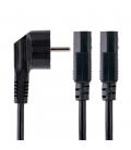 Cable schuko a 2x c13 startech 2m - macho - hembra - negro