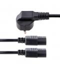 Cable schuko a 2x c13 startech 2m - macho - hembra - negro